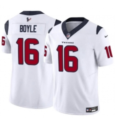 Men Houston Texans 16 Tim Boyle White 2024 F U S E Vapor Untouchable Stitched Football Jersey