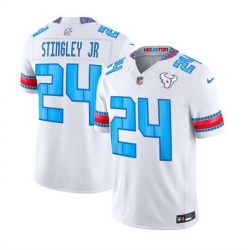 Men Houston Texans  24 Derek Stingley Jr  White 2026 F U S E   HOUSTON US  Rivalries Collection Limited Stitched Football Jersey
