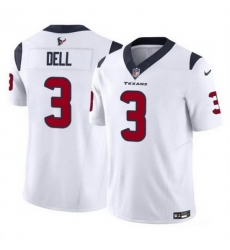 Men Houston Texans 3 Tank Dell White 2023 F U S E Vapor Untouchable Stitched Football Jersey