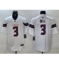 Men Houston Texans 3 Tank Dell White Vapor Untouchable Stitched Football Jersey