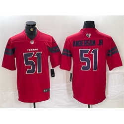 Men Houston Texans 51 Will Anderson Jr  Red Vapor Untouchable Stitched Football Jersey