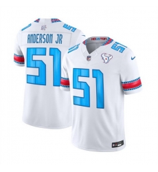 Men Houston Texans  51 Will Anderson Jr  White 2026 F U S E   HOUSTON US  Rivalries Collection Limited Stitched Football Jersey