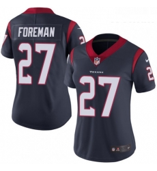 Womens Nike Houston Texans 27 DOnta Foreman Limited Navy Blue Team Color Vapor Untouchable NFL Jersey