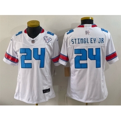 Youth Houston Texans  24 Derek Stingley Jr  White 2026 F U S E   HOUSTON US  Rivalries Collection Limited Stitched Football Jersey
