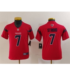 Youth Houston Texans 7 C J Stroud Red Vapor Untouchable Limited Stitched Jersey Youth Houston Texans 7 C J Stroud Red Vapor Untouchable Limited Stitched Jersey