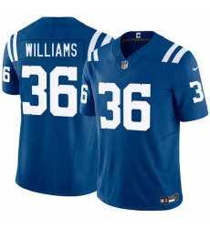 Men Indianapolis Colts 36 Roydell Williams Blue 2026 F U S E Vapor Limited Stitched Football Jersey Men Indianapolis Colts 36 Roydell Williams Blue 2026 F U S E Vapor Limited Stitched Football Jersey