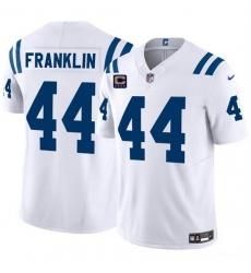 Men Indianapolis Colts 44 Zaire Franklin White 2024 F U S E  With 4 Star C Patch Vapor Limited Stitched Football Jersey