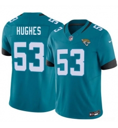 Men Jacksonville Jaguars  53 Parker Hughes Teal 2026 Draft F U S E  Vapor Untouchable Limited Stitched Jersey