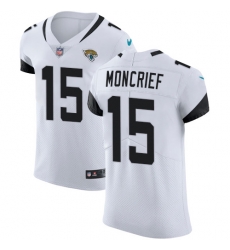 Nike Elite Men Donte Moncrief White Road Jersey NFL #15 Jacksonville Jaguars Vapor Untouchable