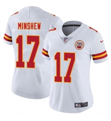 Women Kansas City Chiefs 17 Gardner Minshew White 2025 Vapor Untouchable Limited Stitched Jersey 