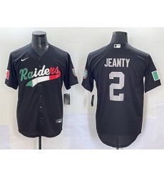 Men Las Vegas Raiders 2 Ashton Jeanty Black Mexico Cool Base Stitched Baseball Jersey Men Las Vegas Raiders 2 Ashton Jeanty Black Mexico Cool Base Stitched Baseball Jersey