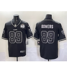 Men Las Vegas Raiders 89 Brock Bowers Black Shadow Vapor Limited Stitched Jersey