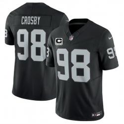 Men Las Vegas Raiders 98 Maxx Crosby Black 2025 F U S E  With 4 Star C Patch Vapor Untouchable Limited Stitched Football Jersey