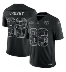 Men Las Vegas Raiders  98 Maxx Crosby Black F U S E  2026 Salute to Service Limited Stitched Football Jersey
