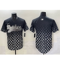 Men Las Vegas Raiders Blank Black Limited Stitched Baseball Jersey