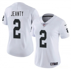 Women Las Vegas Raiders 2 Ashton Jeanty White 2025 Vapor Stitched Jersey