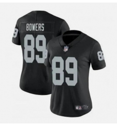 Women Las Vegas Raiders 89 Brock Bowers Black Vapor Stitched Football Jersey 
