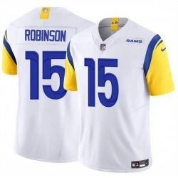 Men Los Angeles Rams 15 Demarcus Robinson White 2024 F U S E  Vapor Untouchable Stitched Football Jersey