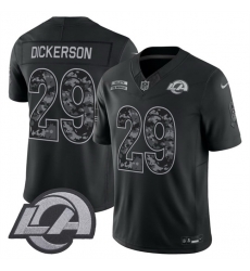 Men Los Angeles Rams  29 Eric Dickerson Black F U S E  2026 Salute to Service Limited Stitched Football Jersey
