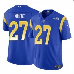 Youth Los Angeles Rams 27 Tre'Davious White Blue 2024 F U S E  Vapor Untouchable Stitched Football Jersey