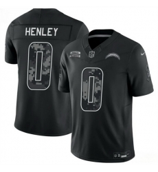 Men Los Angeles Chargers 0 Daiyan Henley Black F U S E 2026 Salute to Service Limited Stitched Football Jersey