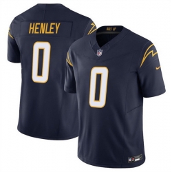 Men Los Angeles Chargers 0 Daiyan Henley Navy 2025 F U S E Vapor Limited Stitched Football Jersey