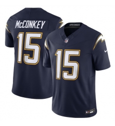 Men Los Angeles Chargers 15 Ladd McConkey Navy 2025 F U S E  Alternate Vapor Limited Stitched Football Jersey