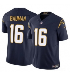 Men Los Angeles Chargers 16 Casey Bauman Navy 2024 F U S E Vapor Limited Stitched Football Jersey