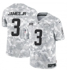 Men Los Angeles Chargers 3 Derwin James Jr  2024 F U S E Arctic Camo Salute To Service Limited Stitched Football Jersey