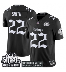 Men Minnesota Vikings 22 Harrison Smith Black 2025 F U S E  Kings of the North Patch Gothic Norseblood Edition Vapor Untouchable Limited Stitched Football 