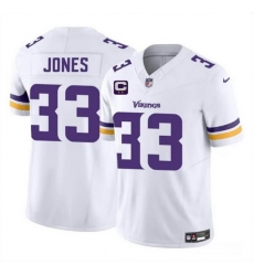 Men Minnesota Vikings 33 Aaron Jones White 2025 F U S E  Vapor Untouchable Limited Stitched Jersey
