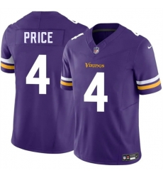 Men Minnesota Vikings  4 Myles Price Purple 2026 F U S E  Vapor Untouchable Limited Stitched Jersey