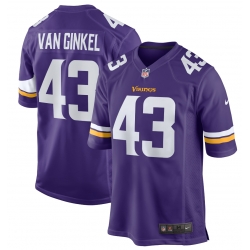 Men Minnesota Vikings #43 Andrew Van Ginkel Purple Stitched NFL Jersey