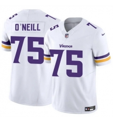 Men Minnesota Vikings 75 Brian O u2019Neill White 2025 F U S E  Vapor Untouchable Limited Stitched Jersey