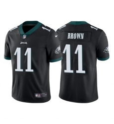 Men Philadelphia Eagles 11 A  J  Brown Black Vapor Untouchable Limited Stitched Jersey