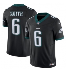 Men Philadelphia Eagles 6 DeVonta Smith Black 2023 F U S E  Vapor Untouchable Limited Stitched Football Jersey