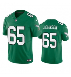 Men Philadelphia Eagles 65 Lane Johnson Green 2023 F U S E  Vapor Untouchable Stitched Football Jersey