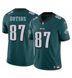 Men Philadelphia Eagles 87 Jahan Dotson Green F U S E Vapor Untouchable Limited Stitched Football Jersey