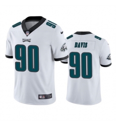 Men Philadelphia Eagles 90 Jordan Davis White Vapor Untouchable Limited Stitched Jersey