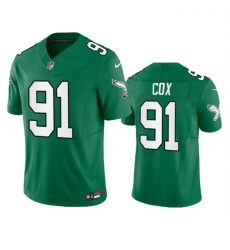 Men Philadelphia Eagles 91 Fletcher Cox Green 2023 F U S E  Vapor Untouchable Stitched Football Jersey