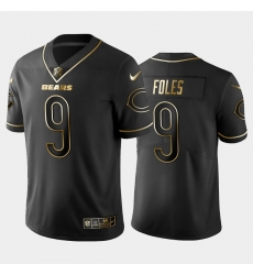 Men's Chicago Bears #9 Nick Foles Golden Edition Black Nike Jersey