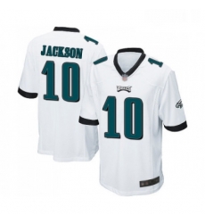 Mens Philadelphia Eagles 10 DeSean Jackson Game White Football Jersey