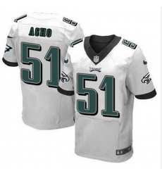 NEW Philadelphia Eagles #51 Emmanuel Acho White Mens Stitched NFL Elite Jersey