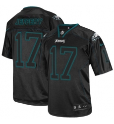 Nike Eagles #17 Alshon Jeffery Lights Out Black Mens Stitched NFL Elite Jersey