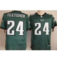 Nike Philadelphia Eagles 24 Bradley Fletcher Green Elite NFL Jersey