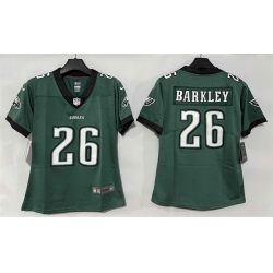 Women Philadelphia Eagles 26 Saquon Barkley Green New Vapor Untouchable Limited Stitched Football Jersey