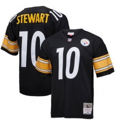 Men Pittsburgh Steelers  10 Kordell Stewart Black Stitched Football Jersey