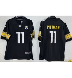 Men Pittsburgh Steelers  11 Michael Pittman Jr Black Vapor Limited Stitched Football Jersey