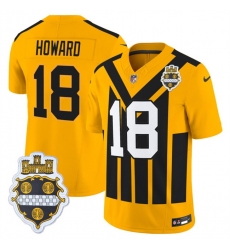 Men Pittsburgh Steelers 18 Will Howard Gold 1933 F U S E  Throwback Alternate Football Stitched Football Jersey