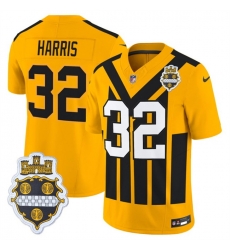 Men Pittsburgh Steelers 32 Franco Harris Gold 1933 F U S E  Throwback Alternate Football Stitched Football Jersey
